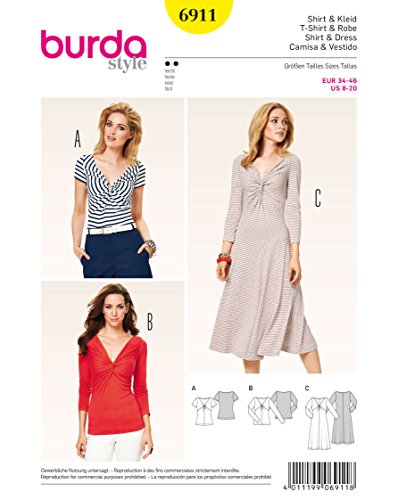 Burda Schnittmuster Shirt, Kleid 6911 Burda Schnittmuster Shirt, Kleid 6911 von Burda