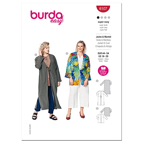 Burda Style Jacken-Nähmuster-Set, mehrfarbig Burda Style Jacken-Nähmuster-Set, mehrfarbig von burdastyle