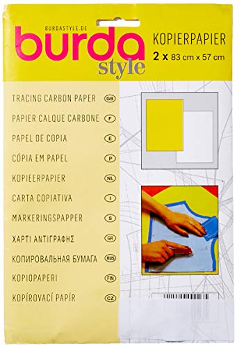 Burda Style Kopierpapier | Schnittmusterpapier | Kopierfolie | 2 Blätter 83 x 57 cm - Gelb/Weiß, Einheitsgröße Burda Style Kopierpapier | Schnittmusterpapier | Kopierfolie | 2 Blätter 83 x 57 cm - Gelb/Weiß, Einheitsgröße von Burda