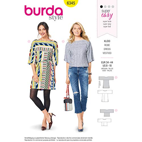 Burda Style Schnittmuster 6345 – Sportbekleidung für Damen, A (36-38-40-42-44-46) von Burda