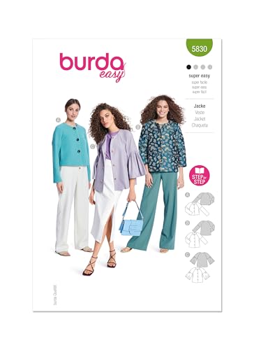 Burda Style Schnittmuster B5830 Damenjacke Burda Style Schnittmuster B5830 Damenjacke von Burda
