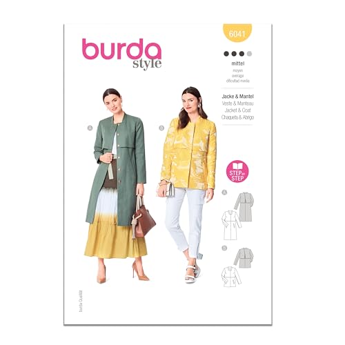 Burda Style Schnittmuster B6041 Damenmantel und Jacke von burdastyle