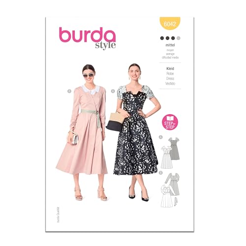 Burda Style Schnittmuster B6042 Damenkleid von Burda