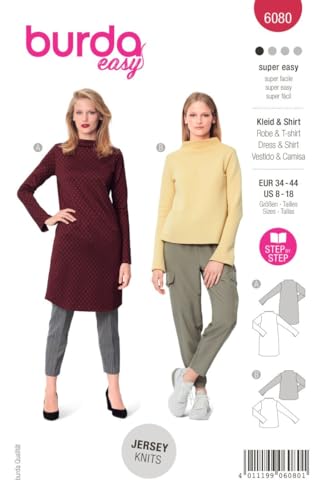 Burda Style Schnittmuster B6080 Damen Dreess und Top von Burda