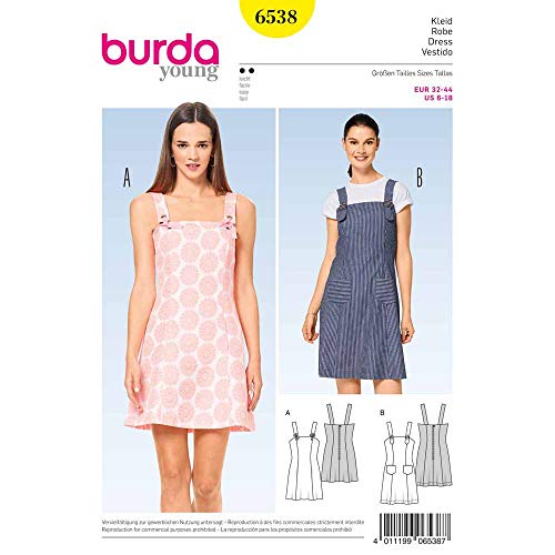 Burda Style Schnittmuster B6538 Damen Trägerkleid Burda Style Schnittmuster B6538 Damen Trägerkleid von Burda