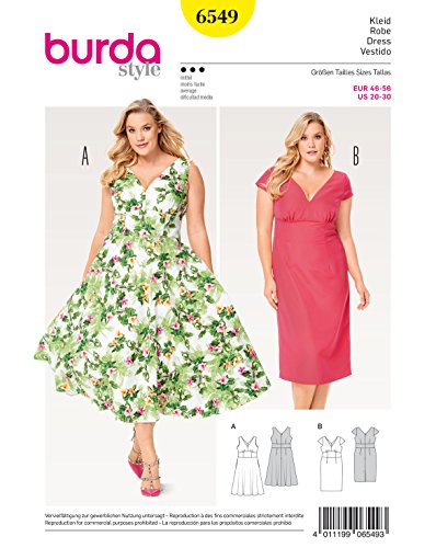 Burda Style Schnittmuster B6549 Damenkleid von Burda