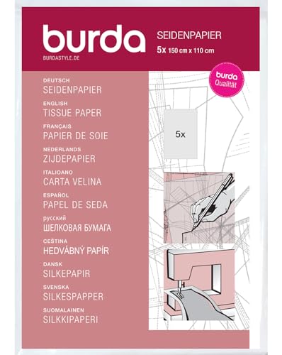 Burda Style Seidenpapier | Schneider Papier | Halbtransparent zum Abpausen | 5 Blatt 110 x 150 cm - Rosa, Einheitsgröße Burda Style Seidenpapier | Schneider Papier | Halbtransparent zum Abpausen | 5 Blatt 110 x 150 cm - Rosa, Einheitsgröße von Burda