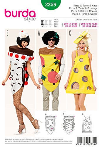 Burda b2359 Schnittmuster Pizza + Pie und Käse Papier weiß 19 x 13 x 1 cm von Burda