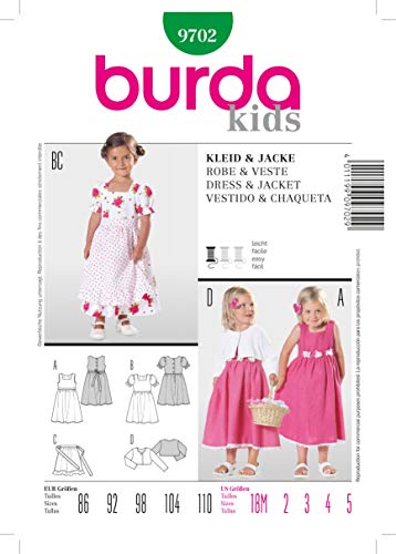 Schnittmuster Burda 9702 Kleinkinder-Kombi Gr.19 x 13 cm 86-110 EU Schnittmuster Burda 9702 Kleinkinder-Kombi Gr.19 x 13 cm 86-110 EU von Burda