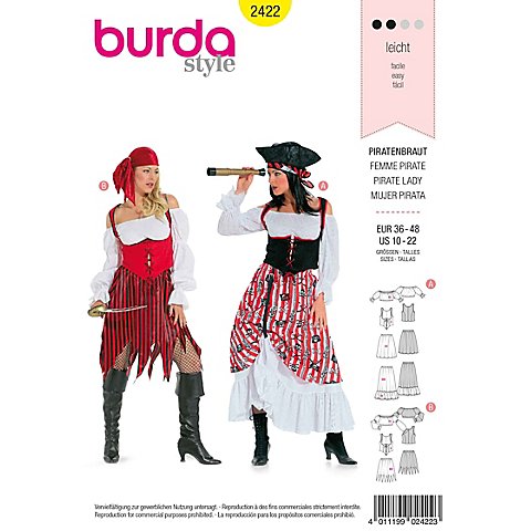 burda Schnitt 2422 "Piratenbraut" von Burda