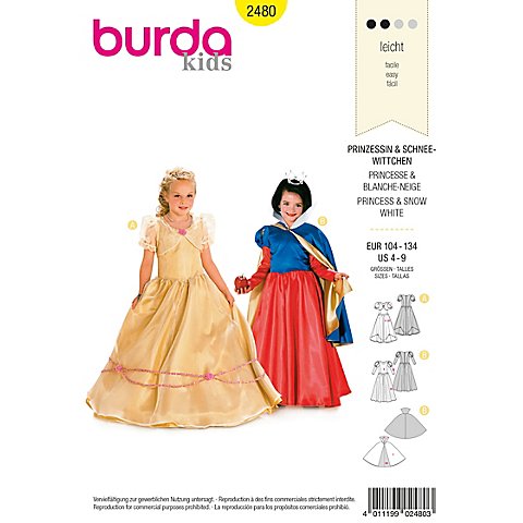 burda Schnitt 2480 "Prinzessin" von Burda