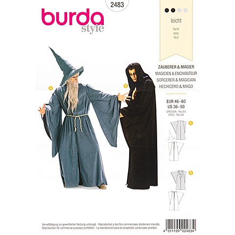 burda Schnitt 2483 "Zauberer & Magier" von Burda