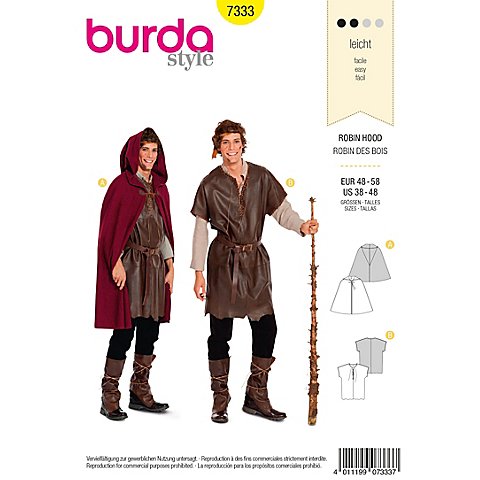 burda Schnitt 7333 "Robin Hood" von Burda