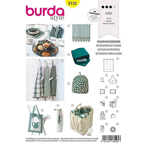 burda Schnitt 8125 "Küchenaccessoires" von Burda