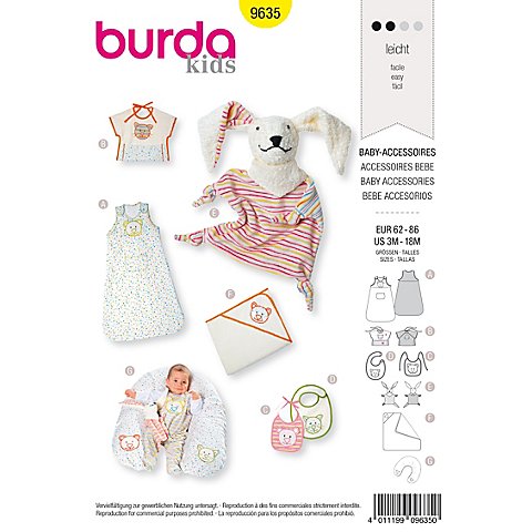 burda Schnitt 9635 "Baby-Accessoires" von Burda