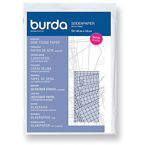 burda Seidenpapier mit Zentimeter-Raster von Burda