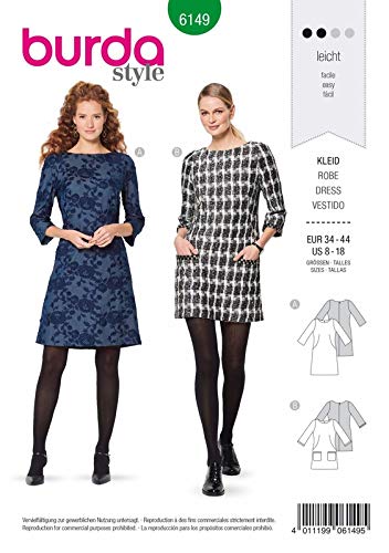 burda style Schnittmuster 6149 | Kleider zum selber nähen | Damen, Gr. 34-44| Nählevel: leicht burda style Schnittmuster 6149 | Kleider zum selber nähen | Damen, Gr. 34-44| Nählevel: leicht von burdastyle