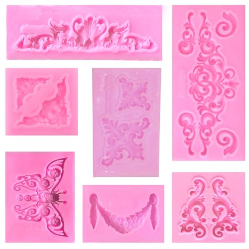 7 Stück Silikon Fondant Formen, Schmetterling Formen Modellierwerkzeug, DIY Set für Süßigkeiten, Ungiftig und Umweltfreundlich, Verwendet für DIY-Dekorationen wie Süßigkeiten, Kuchen usw 7 Stück Silikon Fondant Formen, Schmetterling Formen Modellierwerkzeug, DIY Set für Süßigkeiten, Ungiftig und Umweltfreundlich, Verwendet für DIY-Dekorationen wie Süßigkeiten, Kuchen usw von Bustlwor