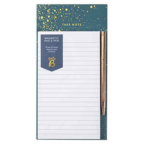 Busy B - Magnetblock & Stift - Tannengrün - 70 linierte Listenblätter mit Magnet und Stift Busy B - Magnetblock & Stift - Tannengrün - 70 linierte Listenblätter mit Magnet und Stift von Busy B