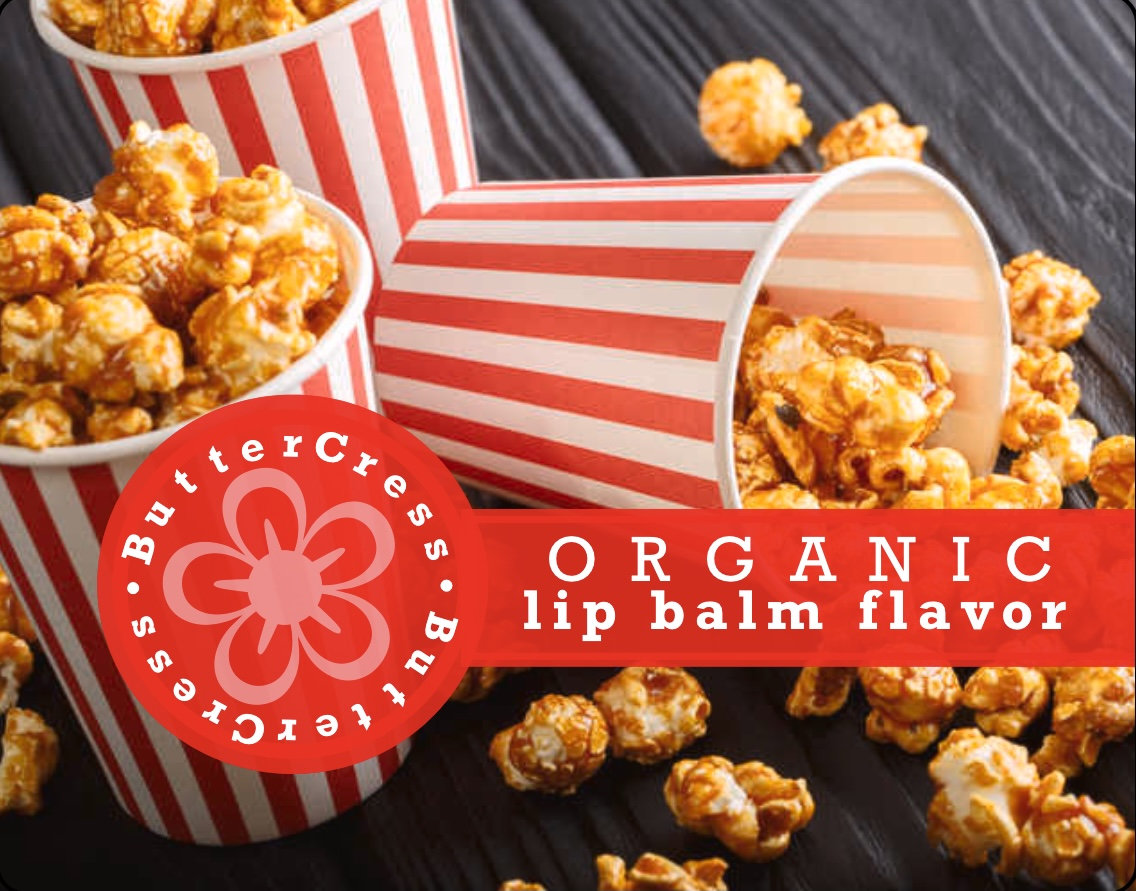 Caramel Popcorn Bio-Lippenbalsam-Aromaöl | Ungesüßtes Lippenaroma Für Balsam, Gloss & Peelings von ButterCress