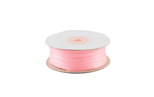 91m Rolle Satinband 3mm (037 hell rosa) // Schleifenband einseitiges Hochzeit Taufe Deko Band Dekoband Geschenkband von Creativery