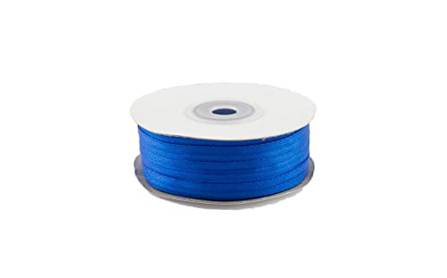 91m Rolle Satinband 3mm (107 blau) // Schleifenband einseitiges Hochzeit Taufe Deko Band Dekoband Geschenkband von Creativery