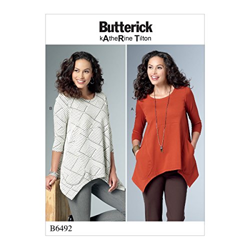 Butterick Patterns 6492 ZZ Schnittmuster Tunika Schnittmuster, mehrfarbig, Größen groß – 2 x Große von Butterick