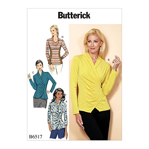 Butterick Patterns 6517E5 Schnittmuster 6517 E5 für Damen-Oberteile, Tissue, Mehrfarbig, 17 x 0.5 x 22 cm von Butterick