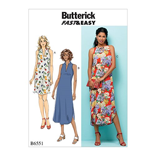 Butterick Patterns 6551 Y Größen x-small-medium Damenkleider, Tissue, mehrfarbig, 17 x 0,5 x 22 cm von Butterick