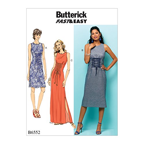 Butterick Patterns 6552 A5 Größen 6–14 Damenkleider, Tissue, mehrfarbig, 17 x 0,5 x 22 cm von Butterick Patterns