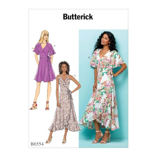 Butterick B6554A50 6554 A5 Größen 6-14 Damen Wickelkleider, Taschentuch, Mehrfarbig, 17 x 0.5 x 22 cm Butterick B6554A50 6554 A5 Größen 6-14 Damen Wickelkleider, Taschentuch, Mehrfarbig, 17 x 0.5 x 22 cm von Butterick