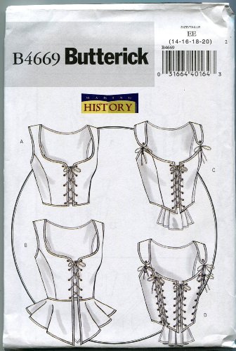 Butterick Patterns B4669 Size EE 14-16-18-20 Misses Corset, Pack of 1, White von Butterick