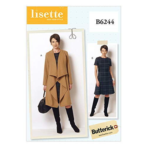Butterick Patterns B6244RR0 Damen Mantel und Kleid, RR (18W-20W-22W-24W) von Butterick