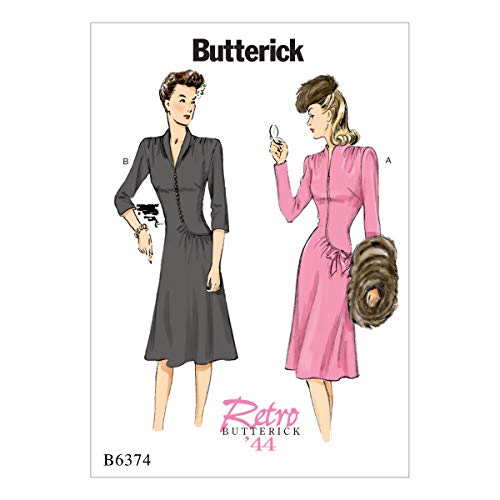 Butterick Patterns Butterick 6374 E5 Schnittmuster Kleid, Multicolor, Größen 14–22 von Butterick