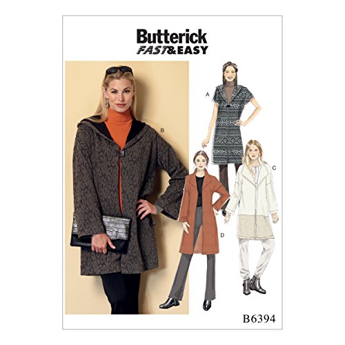 Butterick Patterns Butterick 6394 Y Schnittmuster Coat, Mehrfarbig, Größen xsm-med von Butterick