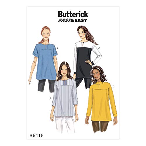 Butterick Patterns Butterick 6416 A5, Schnittmuster Tunika, Größen 6–14, Mehrfarbig von Butterick Patterns