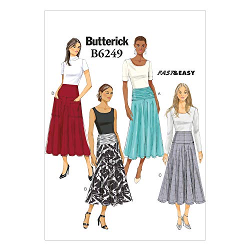 Butterick Schnittmuster 6249 E5, Damenrock, Größen 42-44-46-48-50, Viskose, Wolle, (14-16-18-20-22) von Butterick