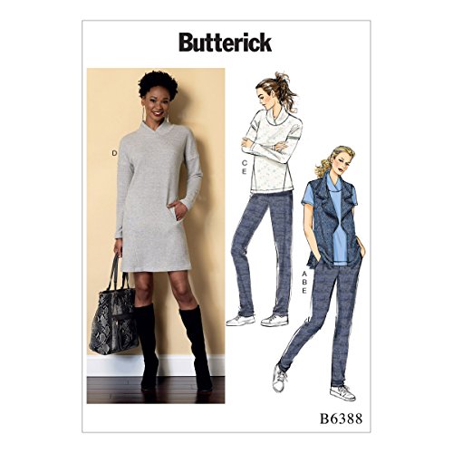 Butterick Patterns Butterick 6388 ZZ Schnittmuster Weste Top Kleid und Hose, Mehrfarbig, Größen lrg-XXL von Butterick