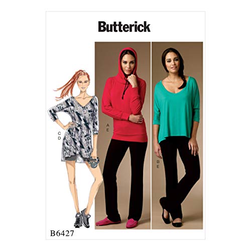 Butterick Patterns Butterick Schnittmuster 6427 ZZ, Top, Kleid und Hose, Größen lrg-XXL, Mehrfarbig von Butterick Patterns