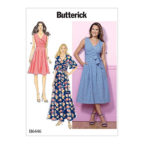 Butterick Patterns B6446A50 Butterick-Muster 6446 A5, Damenkleid, Größen 34-40, Tissue, Mehrfarbig, 17 x 0.5 x 22 cm von Butterick