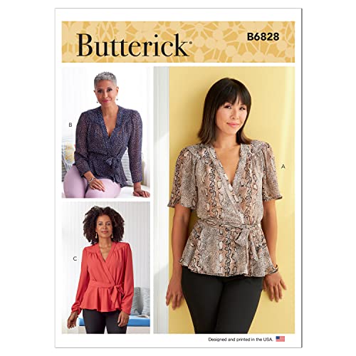 BUTTERICK B6828A5 Set für Damen, Code B6828 Schnittmuster, mehrfarbig, Sizes 6-8-10-12-14 von Butterick