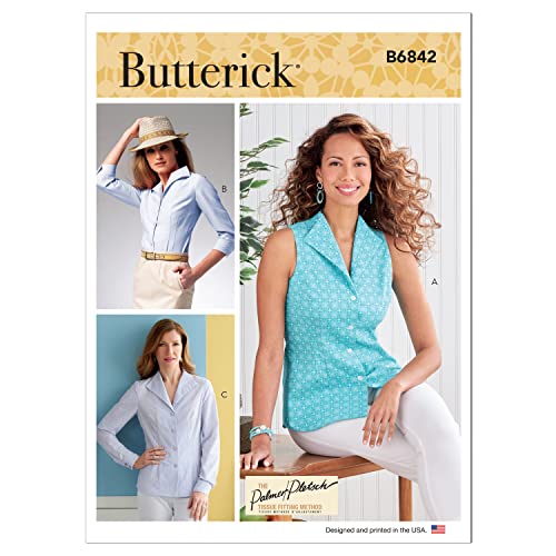 BUTTERICK B6842F5 Kit für Damenhemden, halbgeschnitten, Code B6842 Schnittmuster, mehrfarbig, Sizes 16-18-20-22-24 von Butterick