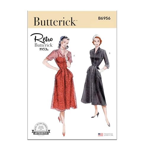 BUTTERICK B6956B5 Damenkleid mit Ärmelvarianten B5 (36-38-40-42) von Butterick