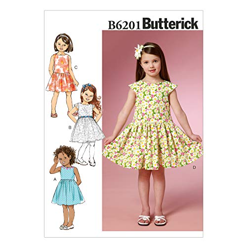 Butterick Patterns 6201, Children's/Girls Dress,Sizes, Linen, White, CDD (2-3-4-5) von Butterick Patterns