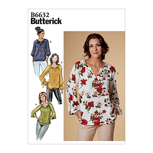Butterick B6632A5 Loose Fit Women's Top Sewing Patterns, Sizes 6-14 B6632 Schnittmuster für Damen-Pullover, lockere Passform, Größen 34-42 von Butterick