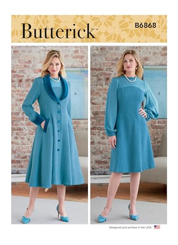 Butterick B6868B5 Damen/Übergröße Kleid B5 (36-38-40-42-44), Papier von Butterick