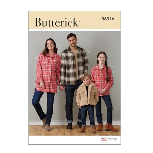 Butterick B6916A Kinder Jugendliche und Erwachsene Jacke A (XS-S-M-L (Kinder) / S-M-L-XL (Erwachsene)) von Butterick