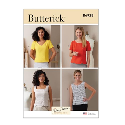 Butterick B6925F5 Damen-Tops von Palmer/Pletsch F5 (44-46-48-50-52) von Butterick