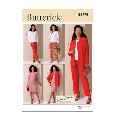 BUTTERICK Palmer/Pletsch B6975B5 Damenjacke, Stricktop und Kleid und Hose von Palmer/Pletsch, B5 (36-38-40-42) BUTTERICK Palmer/Pletsch B6975B5 Damenjacke, Stricktop und Kleid und Hose von Palmer/Pletsch, B5 (36-38-40-42) von Butterick
