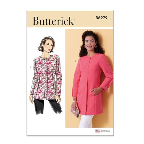 Butterick B6979B5 Gefütterte Damenjacke Schnittmuster-Paket, Design-Code B6979, Papier, Mehrfarbig, Sizes 8-10-12-14-16 von Butterick
